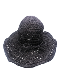 Wide Brimmed Floppy Hat  HA300279 Black